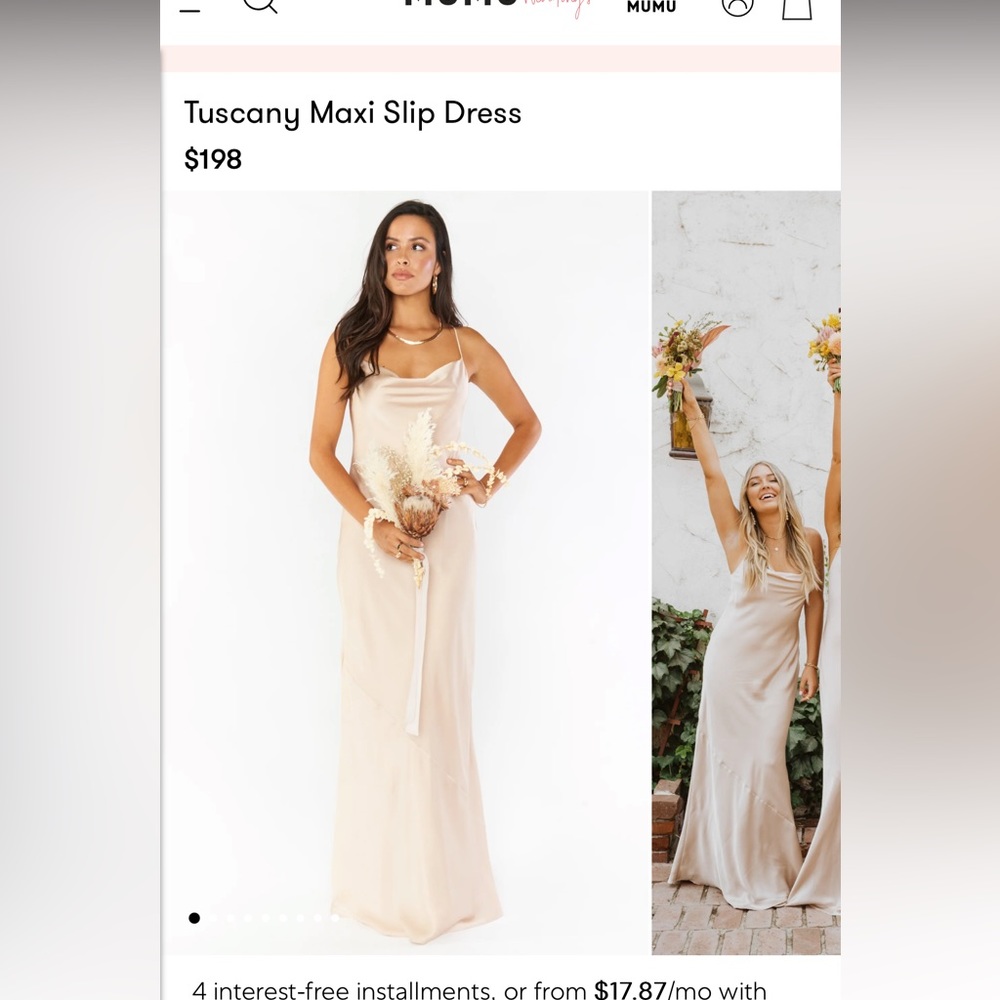 Show me your mumu Tuscany maxi slip bridesmaid dress